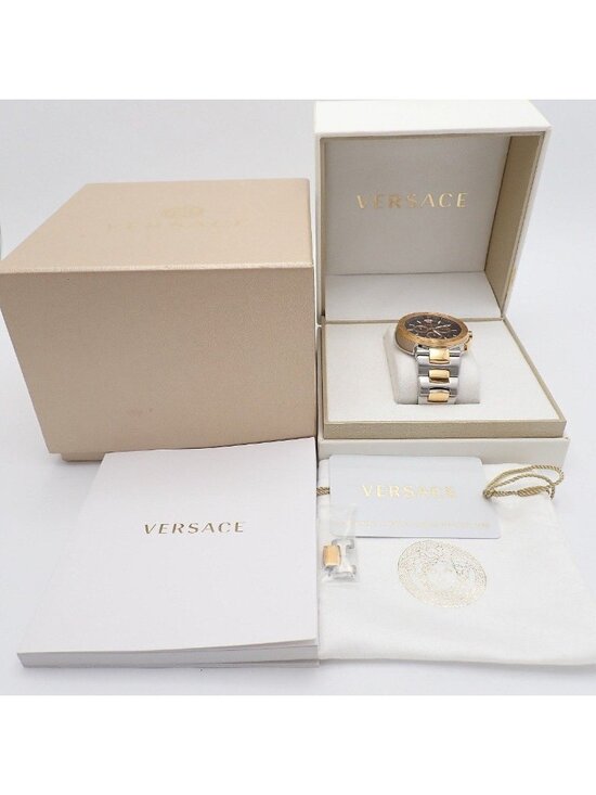 Versace Mystic Sports Chronograph Quartz Watch Duo Black Dial SS Vfg Pawn main image 6